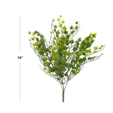 14" Artificial German Ivy Bush - Lifelike Foliage with 4 Fronds for Perfect Home Decor - Non-Toxic, Low-Maintenance and Easy to Clean, Floral Home by Artificial Flowers