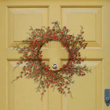 Red Magic Berry Wreath with Lifelike Berries | 24" Wide | Indoor/Outdoor Use | Holiday Xmas Accents | Christmas Wreaths | Home & Office Decor (Set of 2), Floral Home by Artificial Flowers