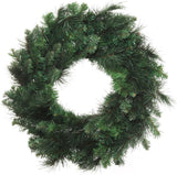 Floral Home by Artificial Flowers Deluxe Evergreen Pine Wreath with 150 Lifelike Green Tips | 24