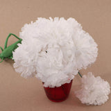 100 White Silk Carnation Picks, Artificial Flower Heads for Weddings, Decorations, DIY Decor, Bulk Carnations, 3.5" Carnation Heads with Unattached 5" Stems, Floral Home by Artificial Flowers