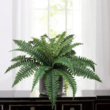 Lush 28-Inch Artificial Boston Fern - Realistic, Full 25 Frond Silk Plant for Elegant Home Decor & Office Greenery, Floral Home by Artificial Flowers