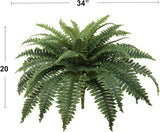 Box of 4: Green Silk Boston Ferns by Floral Home®, Floral Home by Artificial Flowers