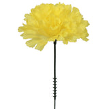 100-Pack: Yellow Carnation Picks, 5" Stems, 3.5" Wide, Floral Home by Artificial Flowers