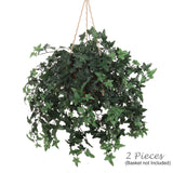 Artificial Hanging English Ivy Bush with 274 Lifelike Silk Leaves - 20in., Floral Home by Artificial Flowers