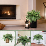 Boston Fern Plant with 25 Silk Fronds, 28" Wide, Faux Greenery, Floral Home by Artificial Flowers