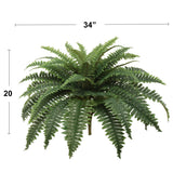 Premium Large Boston Fern - 34" Lush Decorative Indoor Plant with 49 Vibrant Fronds for Home or Office Greenery & Natural Air Purification, Floral Home by Artificial Flowers