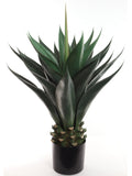 35.4" Artificial Agave Plant with 24 Leaves in Pot - Lifelike Indoor Greenery for Home & Office Decor Pack of 2, Floral Home by Artificial Flowers