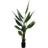 7' Artificial Bird of Paradise Plant with 13 Leaves - Tropical Indoor Greenery for Home & Office Decor Pack of 2, Floral Home by Artificial Flowers