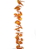 Set of 6 Autumn-Inspired - 6' Captivating Maple Leaf Garlands - Lifelike Fall Foliage for Festive Décor, Floral Home by Artificial Flowers