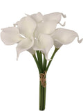 Elegant White Real Touch Calla Lily Bundle - Lifelike Artificial Flowers for Wedding Bouquets, Centerpieces, and Home Decor, Floral Home by Artificial Flowers