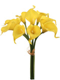 Sunny Yellow Real Touch Calla Lily Bundle - Lifelike Artificial Flowers for Weddings, Centerpieces, and Home Decor, Floral Home by Artificial Flowers