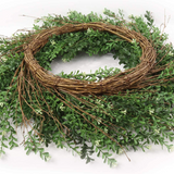 Boxwood Wreath, Indoor Outdoor UV Front Door 30"  ArtificialFlowers   