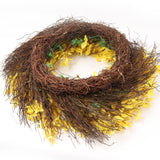 Artificial  Forsythia Wreath-22" Forsythia Wreath ArtificialFlowers   