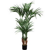 Artificial Silk Areca Palm Tree in Black Pot 5.5', Floral Home by Artificial Flowers