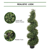 Boxwood Spiral Topiary  UV Indoor Outdoor 4' Topiaries ArtificialFlowers   