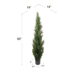 Artificial Cedar Tree Topiary Indoor Outdoor UV 60" Topiaries ArtificialFlowers   