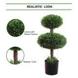 Boxwood Topiary Double  Artificial UV Indoor Outdoor 27" Topiaries ArtificialFlowers   