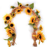 Silk Sunflower Garland 15 Flowers -6' x 9"  ArtificialFlowers   