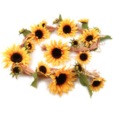 Silk Sunflower Garland 15 Flowers -6' x 9