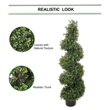 Artificial Artificial Boxwood Spiral Topiary Indoor Outdoor- 4' artificial boxwood artificialflowersdotcom   