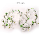 White Silk Cherry Blossom Flower Garland (3 Pack) Cherry Blossom Garland ArtificialFlowers   