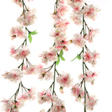 Pink Cherry Blossom Garland with Silk Flowers (3 Pack) - 4.5ft, Floral Home by Artificial Flowers