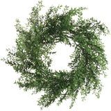 UV-Resistant Green Boxwood Wreath for Indoor/Outdoor Use - 20