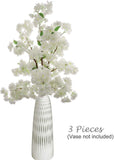 Artificial White Silk Cherry Blossom Flower Branche-30" (3 Pieces)  artificialflowersdotcom   